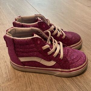 Vans sparkly hi tops - size 9T